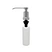 Under-counter soap dispenser, deck-mounted, brushed stainless steel, recessed design